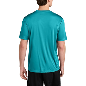 Athletic Running Gym Workout Tee Tops Hombres de manga corta Active Crew Neck T Shirt Microfibra Mejor calidad Camiseta para hombre - Product Image 2