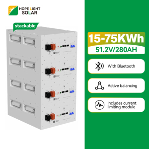 Pin Lithium 51.2V 280AH 314AH 15KWH 16KWH có thể xếp chồng, tích hợp Bluetooth, năng lượng mặt trời, dùng cho hệ thống gia đình - Product Image 1