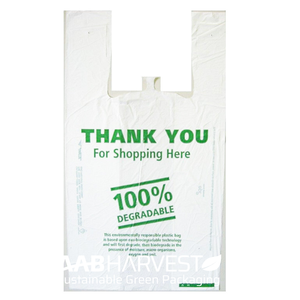 ถุงใส่เสื้อยืดแบบย่อยสลายได้สำหรับร้านขายของชำร้านอาหาร - Product Image 2