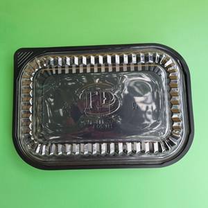 Contenedor Desechable Rectángulo Negro Plástico Rectángulo Bandeja de Comida Sushi Plástico Caja de Embalaje de Alimentos Sushi Fábrica de Vietnam - Product Image 6