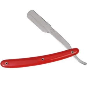 Rasoir de conception personnalisée droite et réutilisable à bas prix avec manche en plastique couleurs personnalisées - Product Image 1