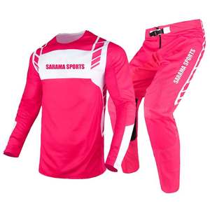 Traje de Motocross personalizable para hombre, ropa deportiva de sublimación cómoda para adultos, transpirable para carreras callejeras, trajes de Motocross - Product Image 1