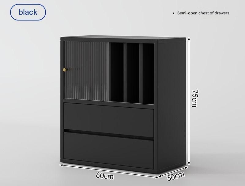 Negro (cómoda semiabierta)