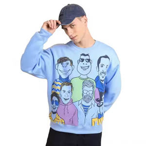 Sudadera de cuello redondo de manga larga para hombre, ropa de calle estampada transpirable con bordado Vintage de Color sólido de calidad superior, Top de invierno - Product Image 1