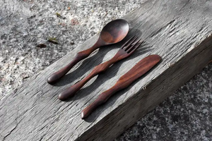 High on Demand Durable Handmade <b>Wooden</b> <b>Spoon</b> <b>Set</b> with Heat Safe Body for Rice Serving Curry Mixing and Daily Kitchen Utility - Product Image 3