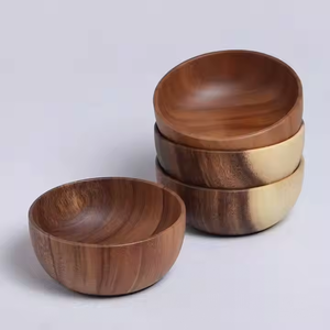 Ensaladera de madera Tazón de sopa hecho a mano de calidad premium Clásico Elegante por Crescent Crafts - Product Image 1