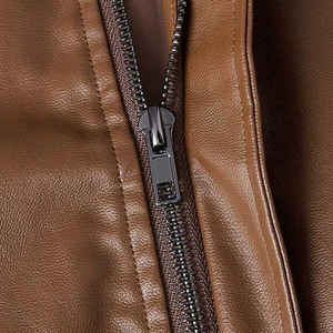 Veste en cuir pour hommes coupe ajustée style camionneur conception d'université classique pour vêtements de mode veste universitaire en cuir surdimensionnée pour hommes - Product Image 6