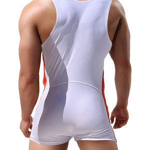 Couleur personnalisée imprimé noir Spandex/Nylon unisexe Powerlifting Singlet anti-rides séchage rapide respirant sans couture Strongman - Product Image 3