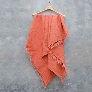 100% Linen Plain Dyed <b>Throw</b> Blanket with Beautiful Fringes <b>for</b> Bedding, Sofa, <b>Couch</b> Customized <b>Throw</b> Blanket <b>for</b> Home Decor - Product Image 4