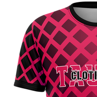 T-shirt pour homme personnalisé avec impression par transfert thermique, 100% polyester, vêtements de sport, logo sur le devant, style sportif, t-shirt personnalisé pour homme