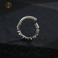 Titane En Forme De Coeur Articulé Segment Clicker Anneau 16G Cartilage Cerceau Daith Nez Anneau Septum Piercing Bijoux
