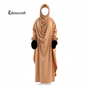 Robe borka pour femmes abaya de luxe fabricants de vêtements abaya jilbab en polyester robe modeste pour femmes abaya prière traditionnelle - Product Image 5