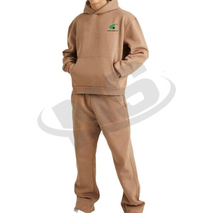 Conjunto Deportivo con Capucha para Hombre, Hecho en Pakistán, Liso, Teñido, para Invierno, de Forro Polar, Estilo Jogger, Diseño Sólido, Informal, Transpirable, Estilo Vintage, Ropa Urbana - Product Image 4