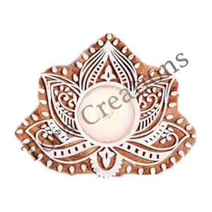 Vente chaude élégant rond en bois chauffe-plat bougeoir idéal pour Noël Pâques mariage et fonctions de décoration de la maison - Product Image 2