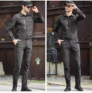 Tendance meilleure qualité personnalisé nouveau Design hommes garde de sécurité uniformes ensembles respirant haute visibilité costumes d'extérieur Streetwear - Product Image 4