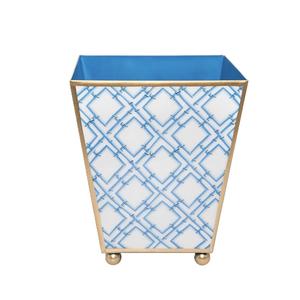 Poubelle d'intérieur au design unique en métal avec finition plaquée or, parfaite pour l'hôtel élégant, forme de taille personnalisée - Product Image 1