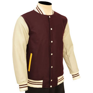 Crew Neck Collar Wholesale Varsity Jackets Breathable Customized Logo Printing CollegeBaseballjacket for men - Product Image 2