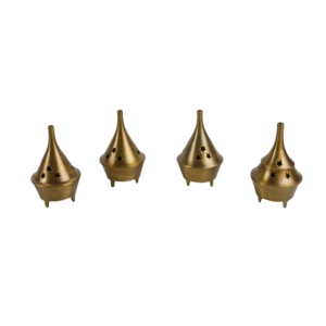 Decorative Gold <b>Cone</b> Incense Burner and Holder Home Decor Design With Painted Finishing Design Incense Stand for Fragrance - Product Image 1