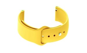 Bracelet de montre sport unisexe jaune JD1606, souple, léger, respirant, durable, réglable, résistant à l'eau, en silicone, 20-22 mm - Product Image 3