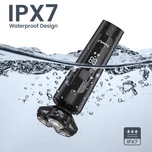 Rasoir électrique facial sans fil rechargeable, rasoir rotatif à sec, charge rapide, IPX7, pour le visage, lavable, pièces de rechange - Product Image 4