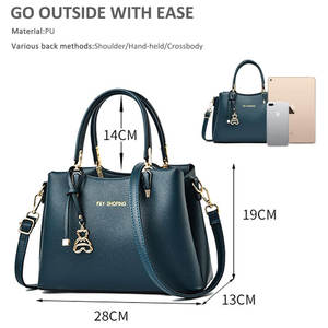 Sacs à main pour femmes, mode, fabrication OEM, vente en gros, sacs à main en cuir, cuir PU avec doublure en toile et décoration brodée - Product Image 6