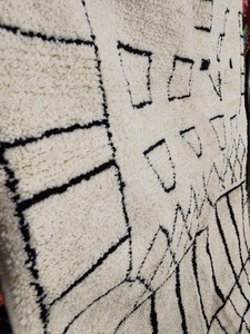 Tapis marocain BENIOURAIN moderne en laine, tissé à la main, à poils longs, antidérapant, rembourré, tapis de prière pour la maison, le salon, l'extérieur - Product Image 5