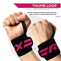 RDX SPORTS WAH-W2P Bandes de poignet réglables en caoutchouc durables pour la musculation et les exercices de gym - Soutien de poignet unisexe