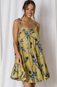 Floral personalizar ropa verano sin mangas Boho elegante vestido de vacaciones moda estampado Floral cintura alta personalizado verano Mini - Product Image 4