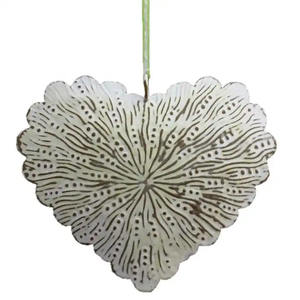 Luxury Decorative Iron Metal White Hanging <b>Heart</b> For Home And Christmas Decoration <b>Ornaments</b> Handmade Customized - Product Image 1