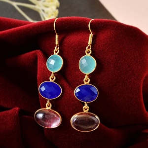 Top New Collection Beautiful Multi-Color Silver Jewelry Long <b>Dangle</b> <b>Earrings</b> <b>Pearls</b> for Girls Women Gold Plated Reasonable Price - Product Image 4