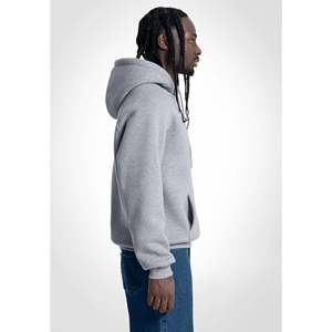 Nueva Sudadera con Capucha Boxy Raglan en Gris Melange - Tejido French Terry Lavado con Enzimas con Bordado 3D - Product Image 3