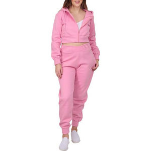 Chándal deportivo de Invierno para mujer, sólido, cómodo, con capucha y pantalones para correr, conjunto de moda para gimnasio, ropa deportiva, logotipo personalizado, venta al por mayor - Product Image 5