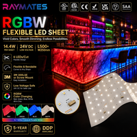 Panneau LED RVB innovant à intensité variable pour boîtes lumineuses publicitaires colorées, rétroéclairage artistique sur verre, murs décoratifs