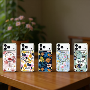 Funda Magnética Resistente a Caídas para IP 16 PRO, TPU+PC, con Diseño Floral y Espacio para Sublimación - Product Image 2