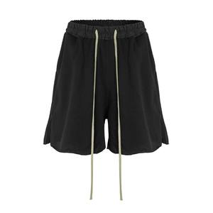 Streetwear respirant côté fendu basique décontracté Shorts pour hommes couleur unie ample Baggy quart pantalon surdimensionné court - Product Image 3