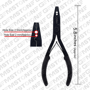 Pinzas de Acero Inoxidable para Extensiones de Cabello – Herramienta Cerradora de Micro/Nano Beads de 2 Orificios, Acabado Negro Mate Multifuncional - Product Image 3