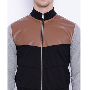 Veste en cuir pour homme à col montant enduit, imperméable, respirante, personnalisable, tendance, prix abordable, best-seller - Product Image 4