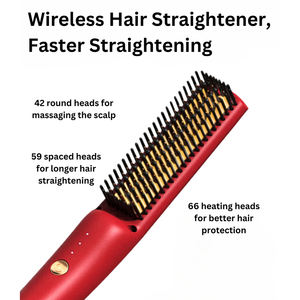 Brosse à <span class=keywords><strong>Barbe</strong></span> Chauffage Rapide Portable, Mini Peigne <span class=keywords><strong>Lisseur</strong></span> Ionique pour Hommes et Femmes - Product Image 3