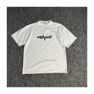 Último diseño personalizable de los hombres de color sólido de la calle de estilo transpirable ecológico Spandex/poliéster camisetas sueltas - Product Image 1
