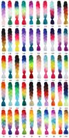 Extensions de cheveux synthétiques Kanekalon Yaki pour tresses africaines au crochet, 24 pouces, 100g, vente en gros, très demandées