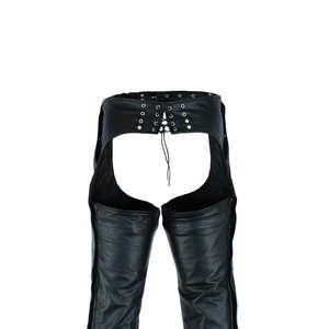 Meilleures ventes de chaps de protection en cuir pour moto entièrement doublés de qualité, vente en gros de chaps en cuir coupe-vent de bonne qualité - Product Image 4