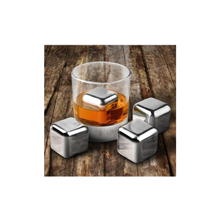 Cubs de glace personnalisés/en gros Pierres de whisky réfrigérées Glaçons en acier inoxydable 304 Glaçons pour whisky - Product Image 2