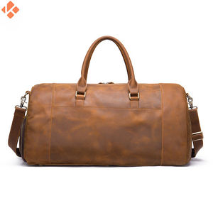 Sac de voyage Weekender en cuir véritable personnalisé en gros Duffle de nuit Gym Duffle avec options d'usine - Product Image 4