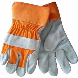 Gants de travail en cuir de vache jaune véritable, gants de sécurité pour la conduite, le soudage électrique et les utilisations multiples - Product Image 1