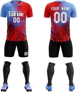 เสื้อฟุตบอลกางเกงขาสั้นผ้าโพลีเอสเตอร์100% แห้งเร็วสำหรับทุกเพศ - Product Image 3