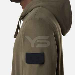 เสื้อฮู้ดผ้าคอตตอนขนแกะแบบสวมหัวสำหรับผู้ชายพิมพ์โลโก้ตามสั่งพิมพ์ลายแบบเรียบมีขนาดพร้อมสีที่กำหนดเอง - Product Image 3