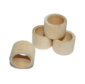 Platos y platos servilletero de madera anillos de tejido hechos a mano de calidad duradera para decoración de mesa de Hotel servilletero - Product Image 4
