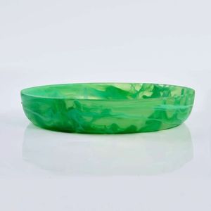 Epoxy Resin Bowl for Multiple Uses Green Bow Gift Handmade Salad Bowl Fruit Storage Home <b>Dinnerware</b> Bowl & Platter - Product Image 3