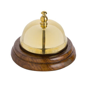 Campana de escritorio de latón con acabado antiguo, logotipo personalizado, campana de mesa decorativa náutica, suministro al por mayor, escritorio de mesa de latón personalizado - Product Image 2