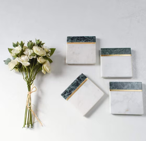 Dessous de verre en marbre personnalisé café thé vin mariage maison cadeau en laiton support tapis et tampons artisanat Top vente - Product Image 5